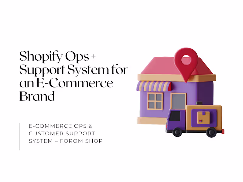 Cover image for E-Commerce Ops & Customer Support System