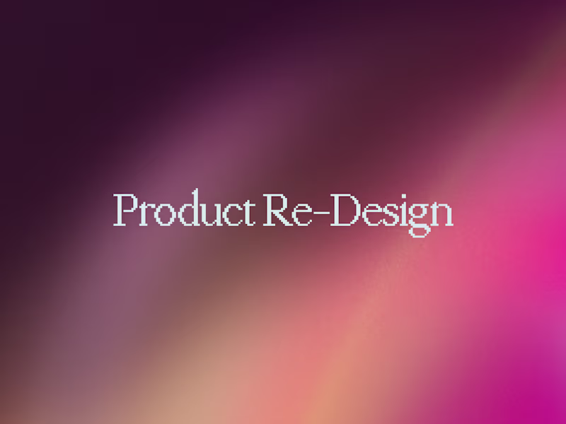 Cover image for Product Re-Design