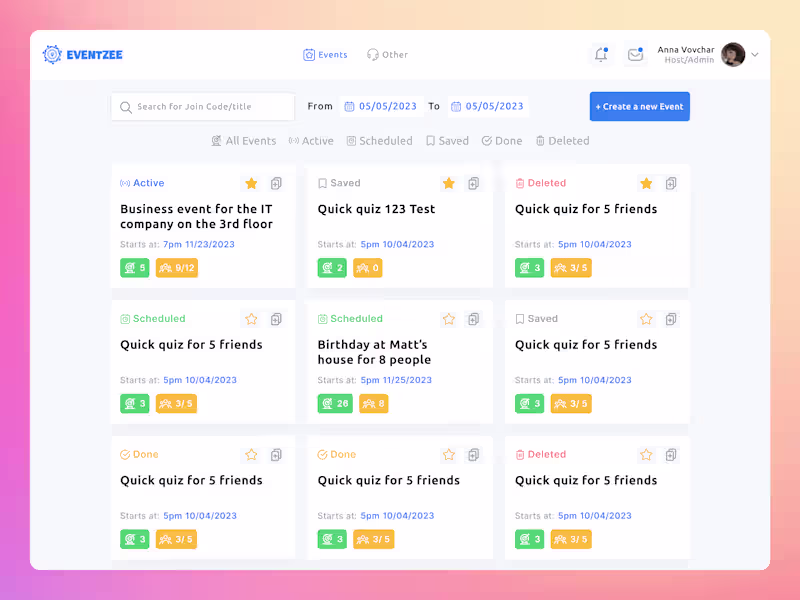 Cover image for Eventzee - 🎉 Events Dashboard | Desktop App | Ui/Ux Startup