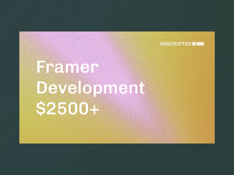 Cover image for Framer Development