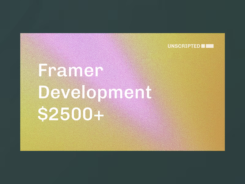 Cover image for Framer Development