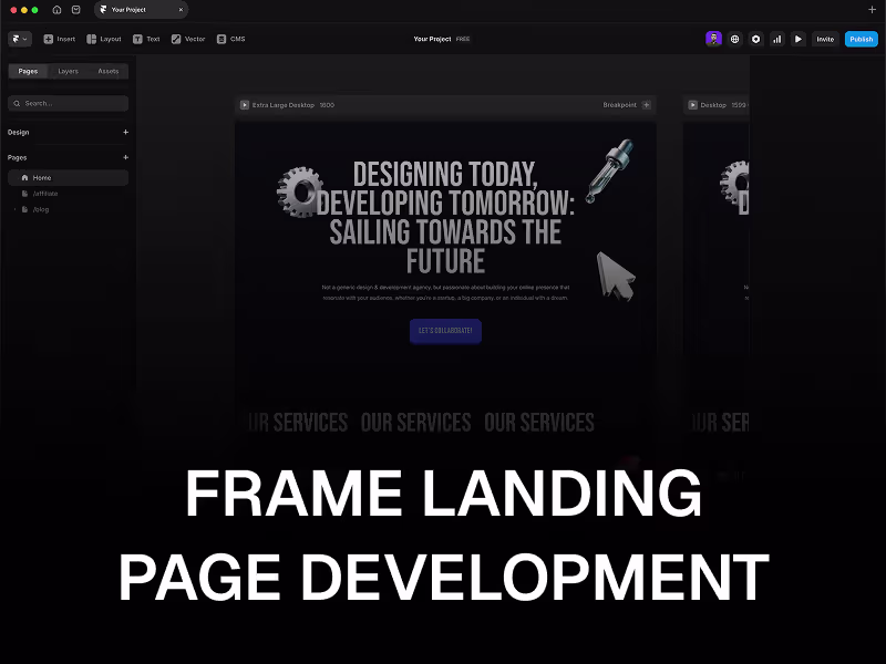 Cover image for Framer Landing Page Development