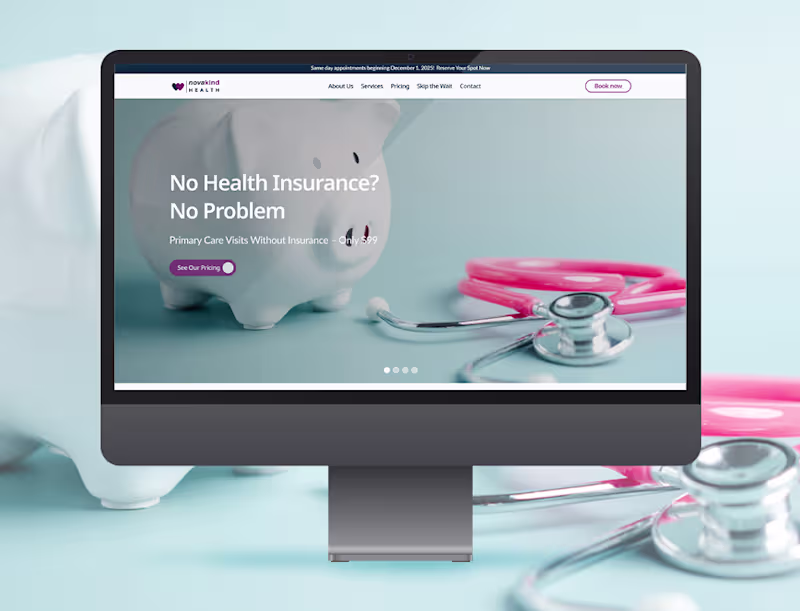 Cover image for Responsive Website for a Medical Center – Novakind Health