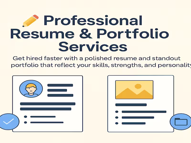 Cover image for 📝 Professional Resume & Portfolio Services