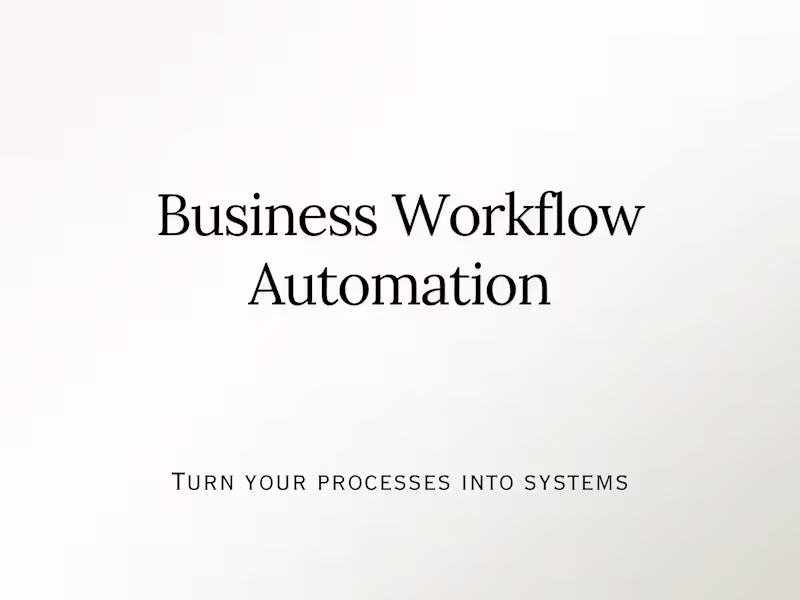 Cover image for Custom Business Workflow Automation Services