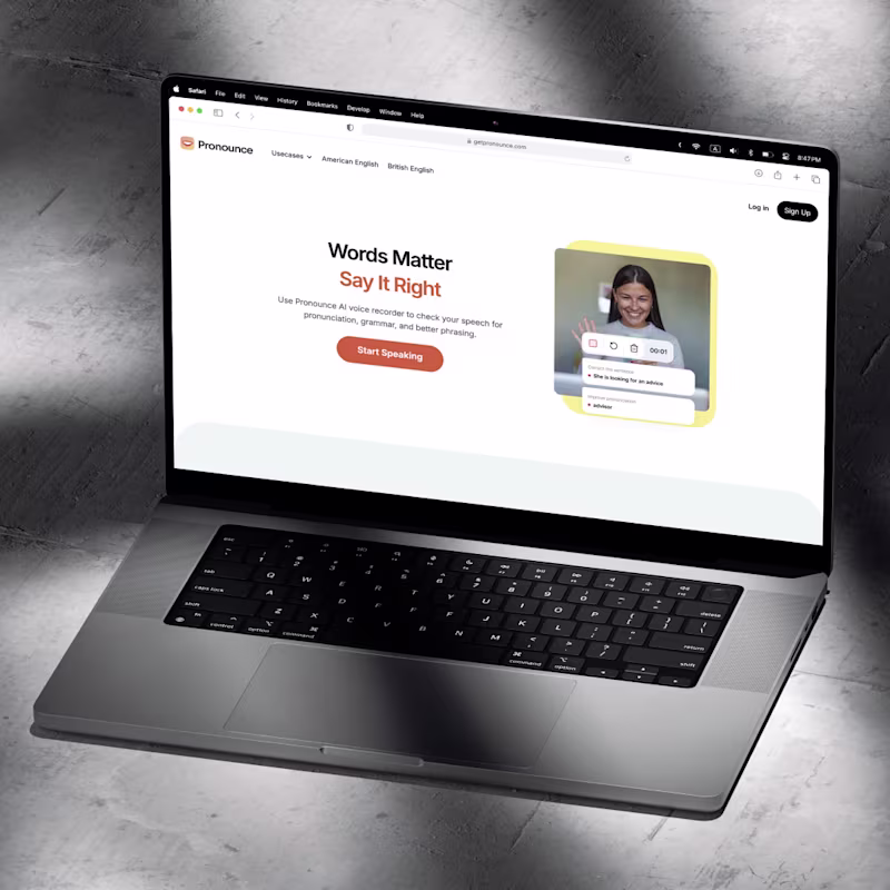 Cover image for Webflow Development for Pronounce AI