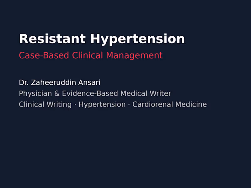 Cover image for Resistant Hypertension: A Clinical Case