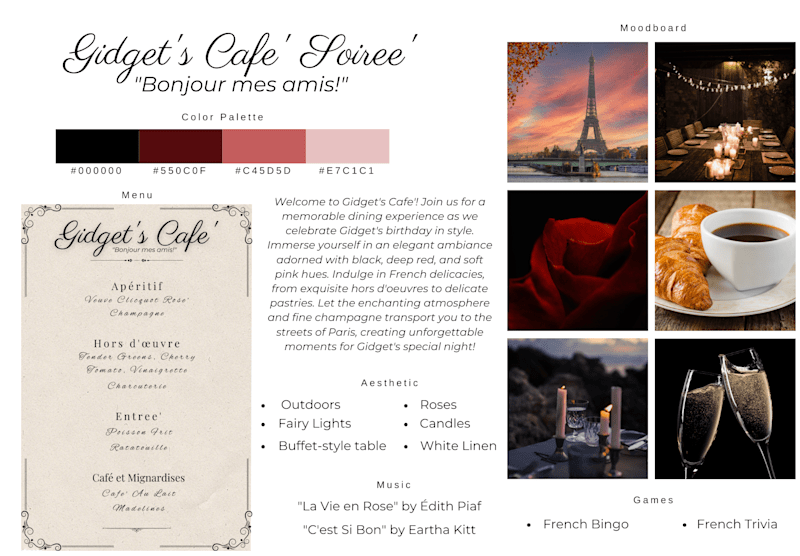 Cover image for Gidget's Cafe' Soiree' 
