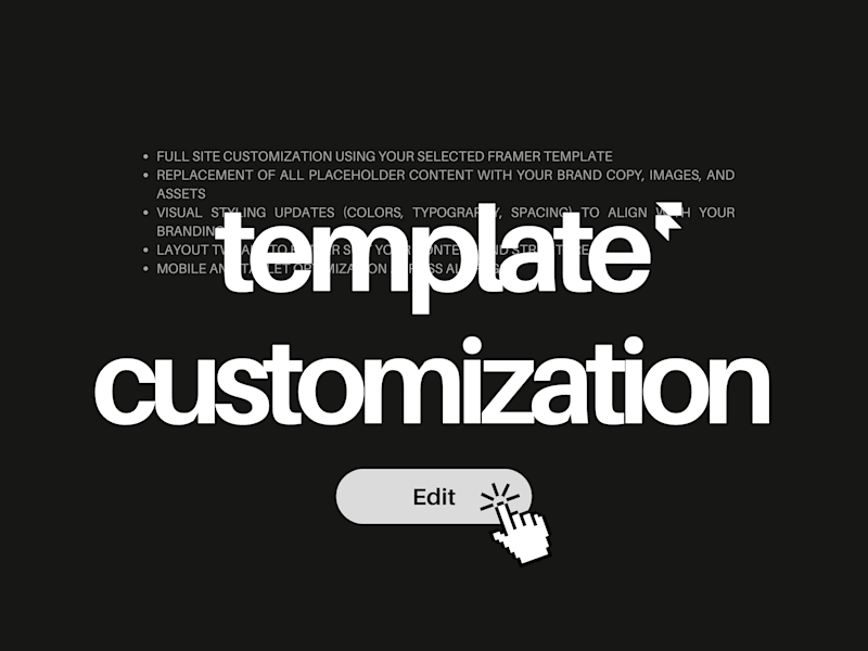 Cover image for Framer Template Customization