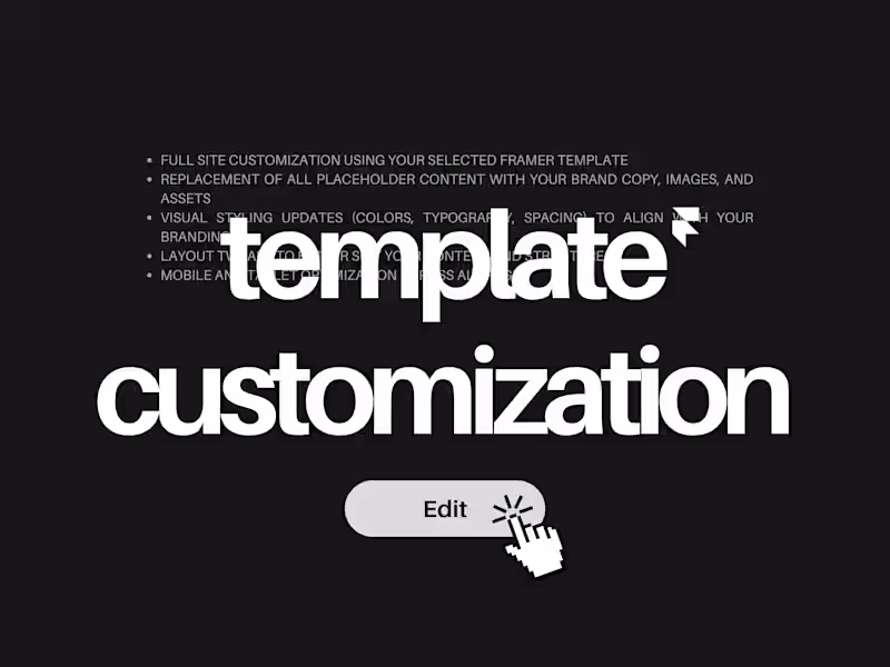 Cover image for Framer Template Customization