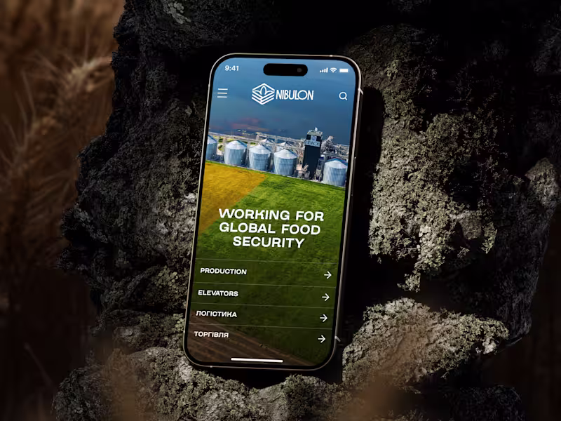 Cover image for Website for Ukrainian Agricultural Company NIBULON