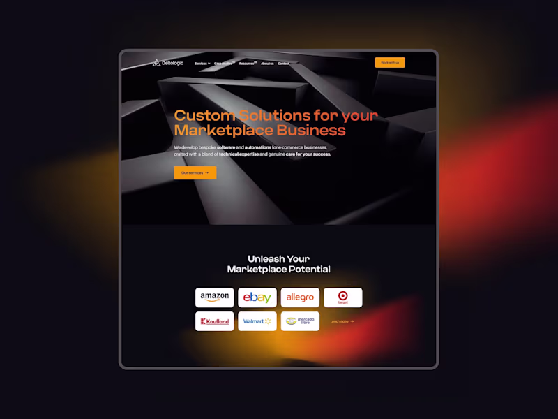 Cover image for UX/UI design for marketplace automation software