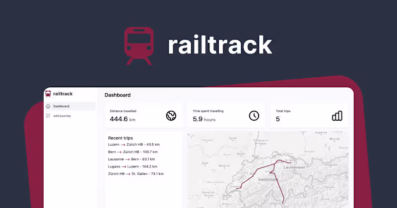 Cover image for Railrack.ch - Track your train journeys in Europe