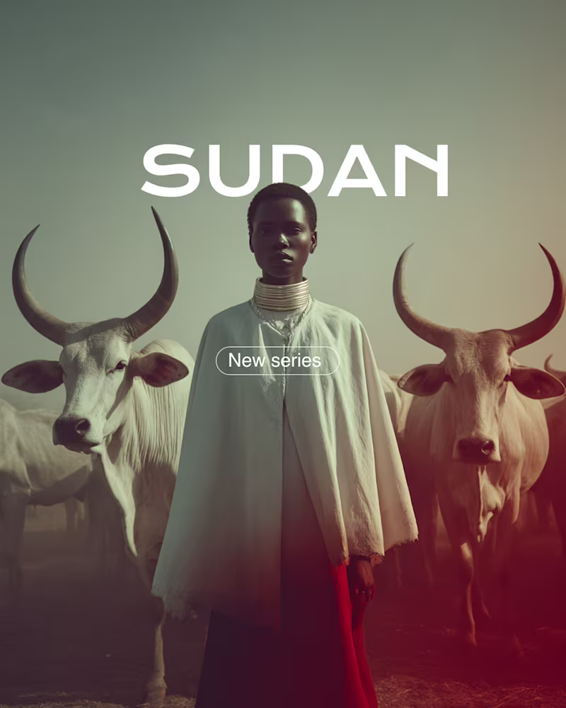 Cover image for SUDAN 🇸🇩 The country in our AI fashion editorial series fe...