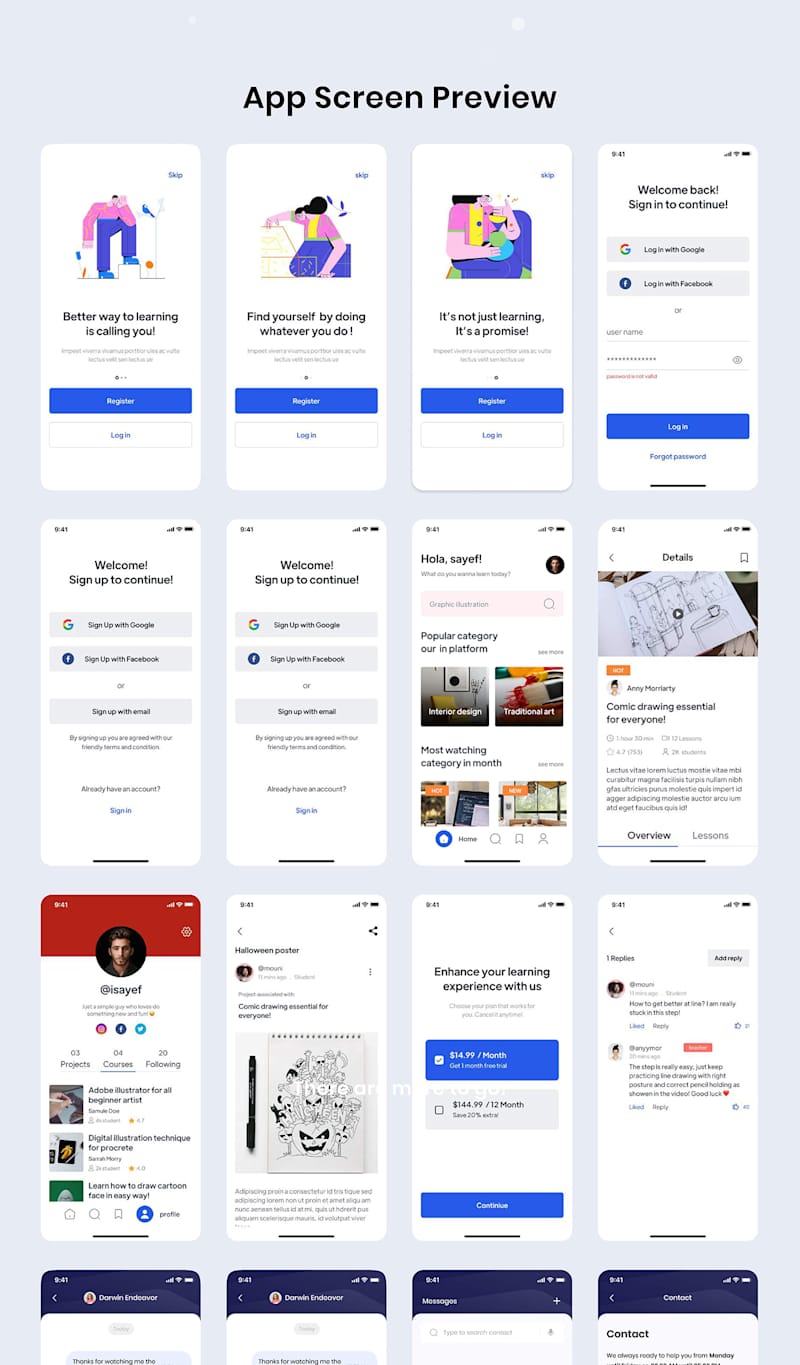 Cover image for Course Enrollment App | Behance