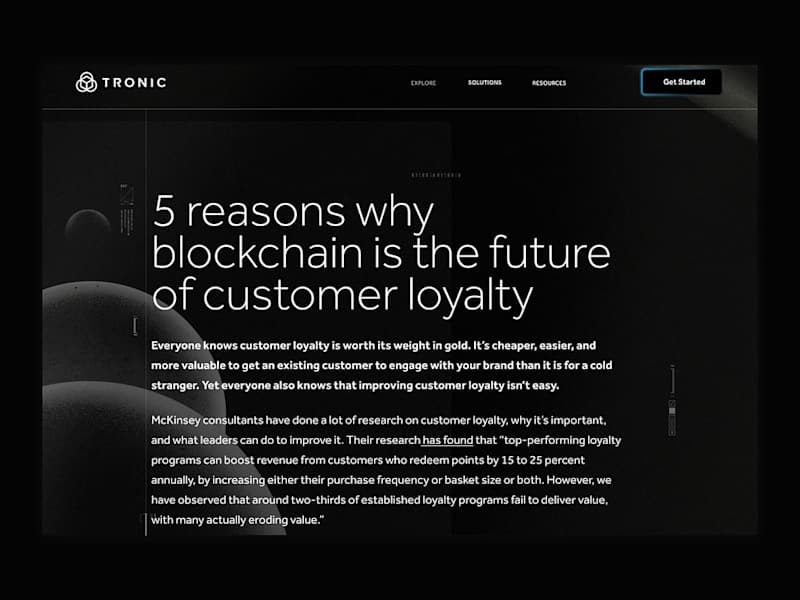 Cover image for Tronic - Web3 Loyalty & Membership Tech