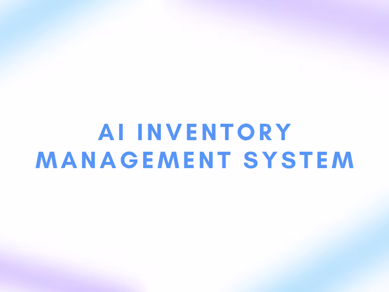 Cover image for AI Inventory Management