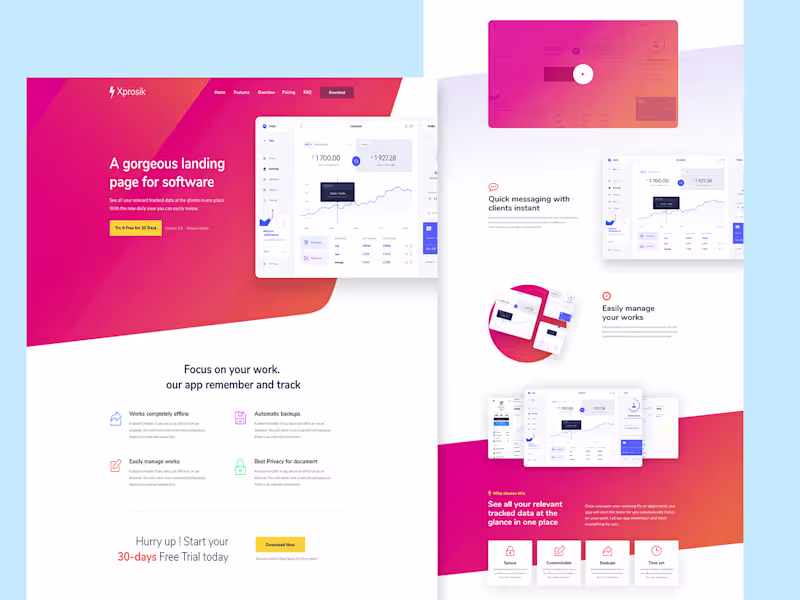 Cover image for Xprosik – Saas Software App startup business wordpress website