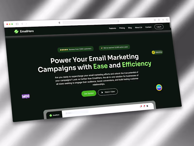 Cover image for EmailHero Landing Page Development