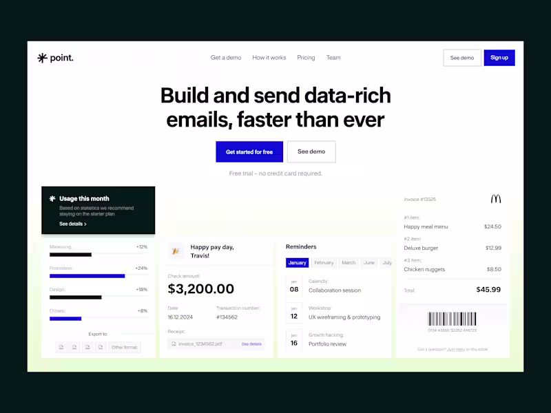 Cover image for Email template builder: website, landing page, saas design