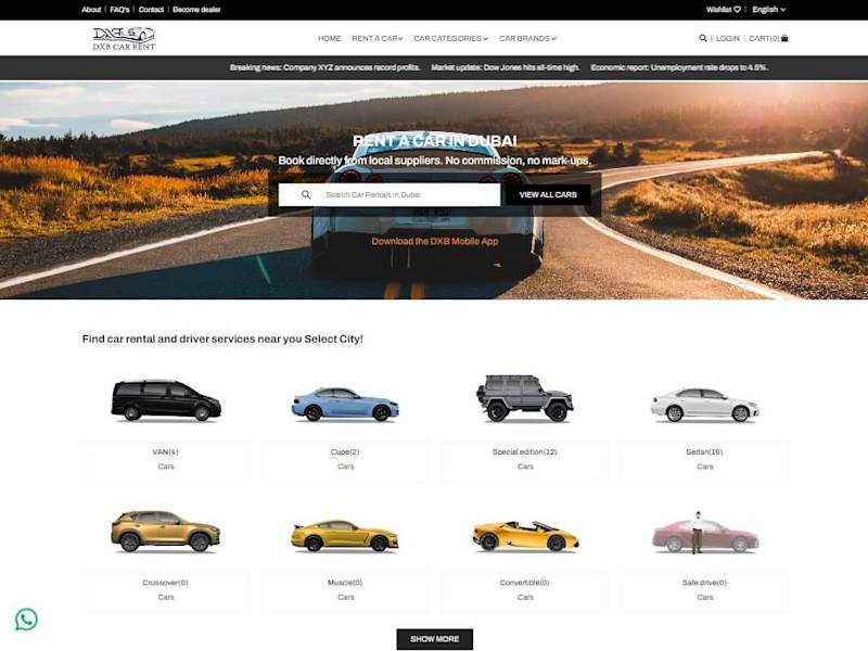 Cover image for DXB car rent