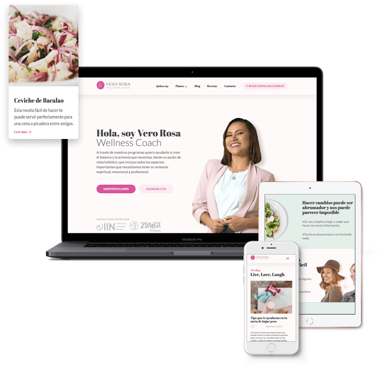 Cover image for Vero Rosa Wellness Coach | Website Design | Webflow Development