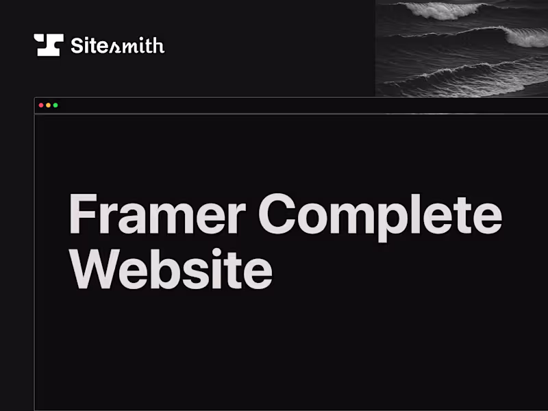 Cover image for  Multi-Page Framer Website Design and Development
