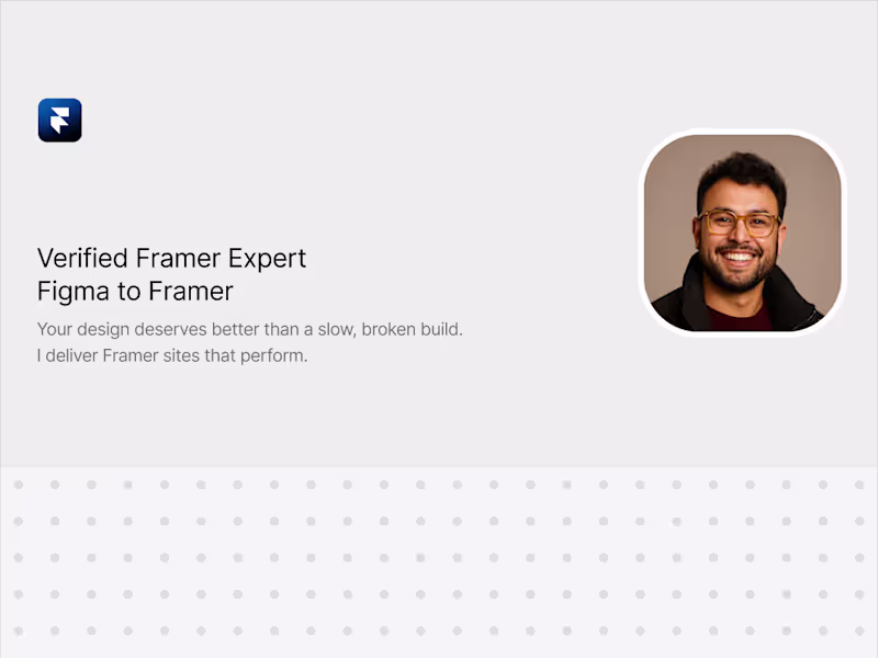 Cover image for Figma and Framer Expert | Landing Page | Website