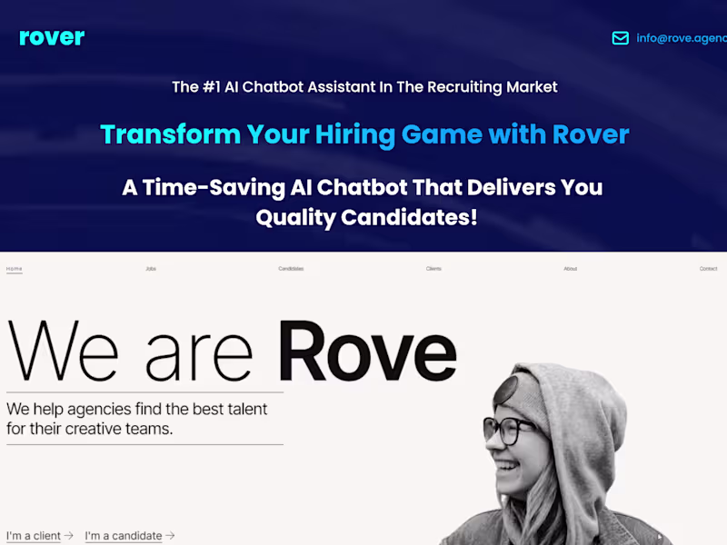 Cover image for AskRover AI Chatbot Landing Page
