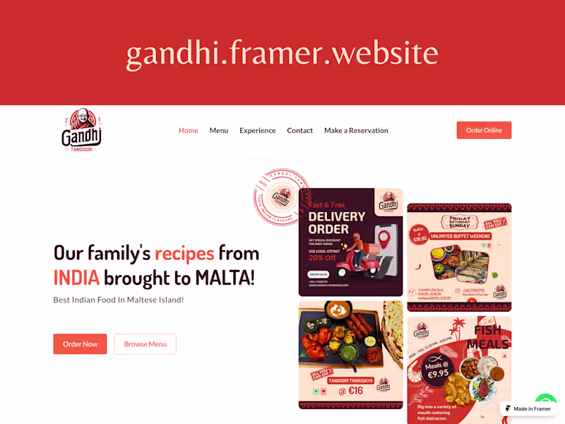 Cover image for GANDHI TANDOORI