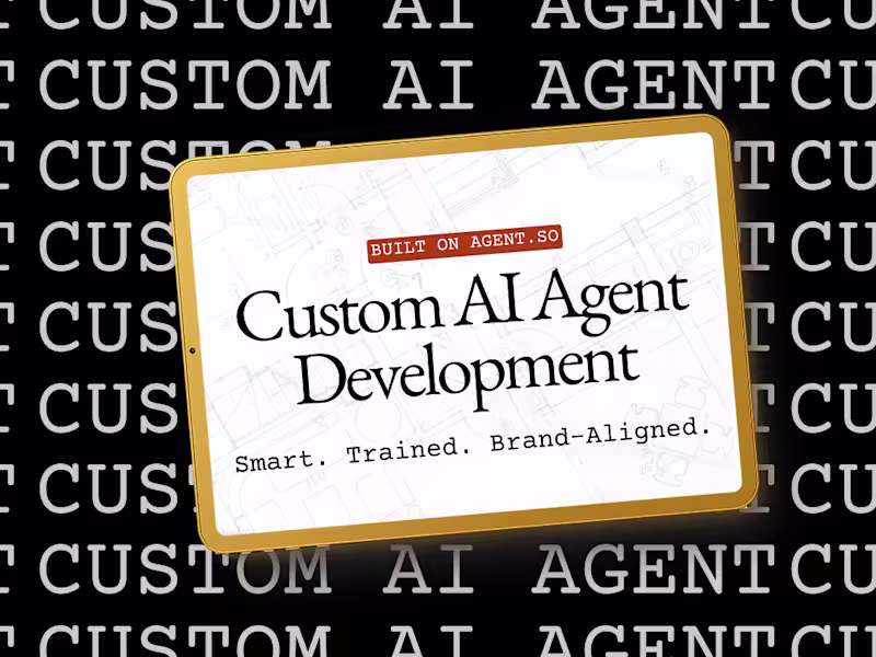 Cover image for Custom AI Agent Development & Training