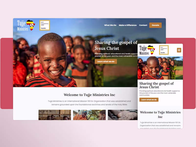 Cover image for Tujje Ministries