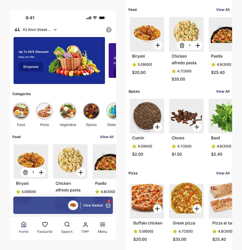 Cover image for Grub grocery platform for all types of meals and spices