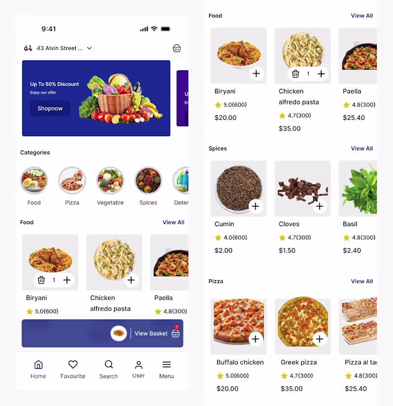 Cover image for Grub grocery platform for all types of meals and spices