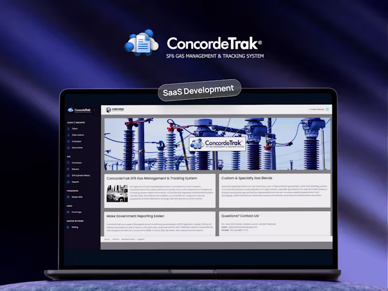 Cover image for ConcordeTrak : SaaS Development