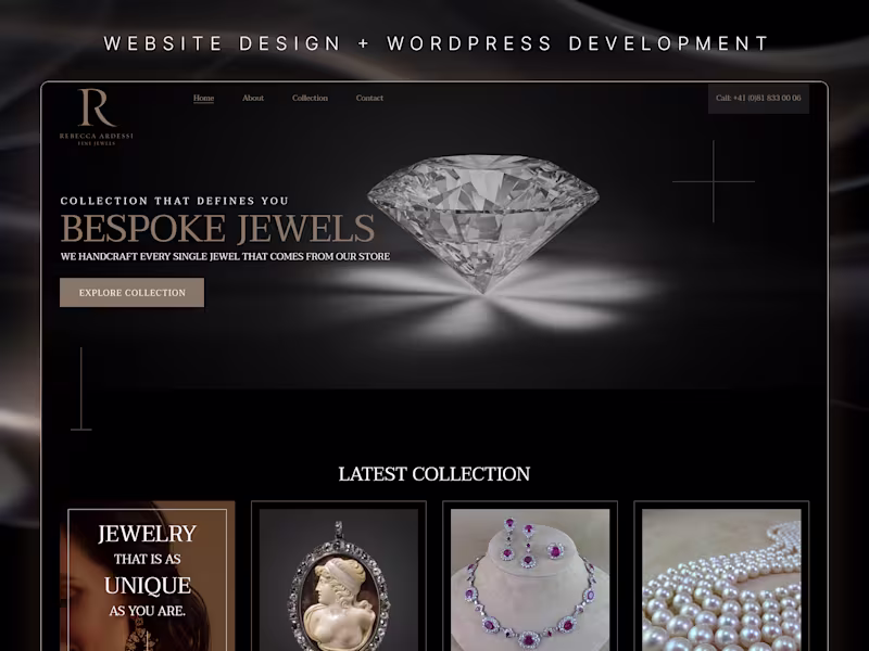 Cover image for Luxury Jewelry Website Design & WordPress Development
