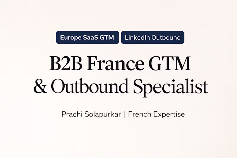 Cover image for Europe GTM | Outbound via Linkedin | French Expert