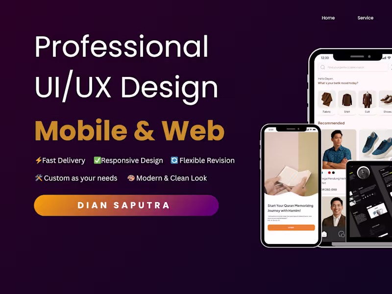 Cover image for Clean, Responsive Mobile App UI Design for iOS & Android