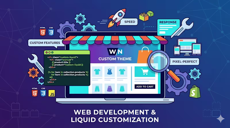 Cover image for Custom Shopify Theme Development & Liquid Customization
