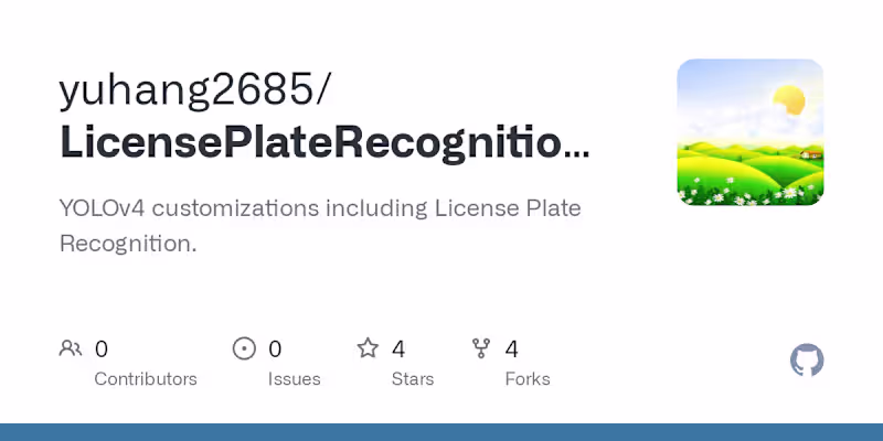 Cover image for License Plate Recognition with YOLOv4 and Tesseract OCR