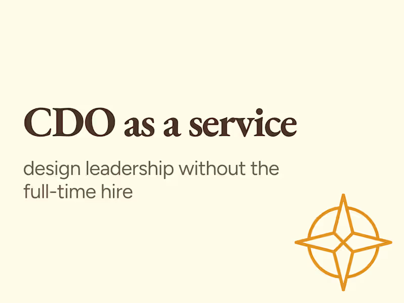 Cover image for CDO as a Service: Strategic Design Leadership On-Demand