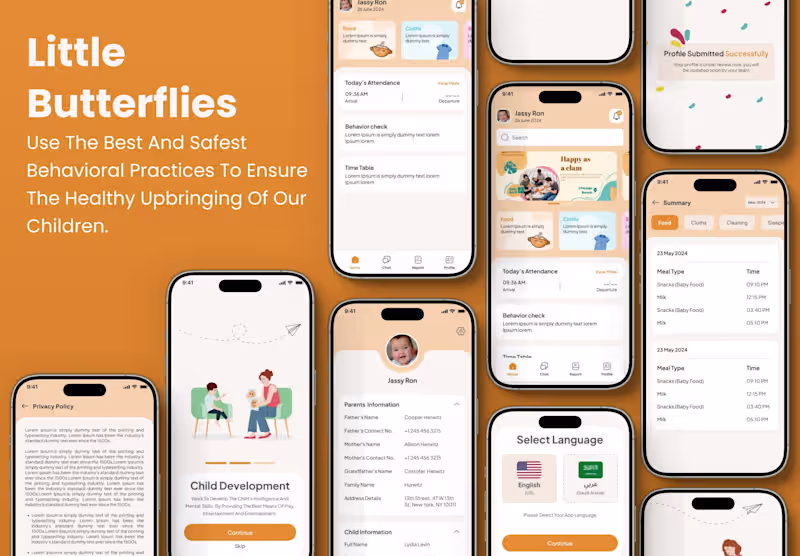 Cover image for Smart Childcare App for Parents and Preschools Little Butter...