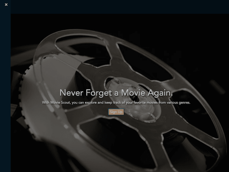 Cover image for Movie Scout (Personal project)