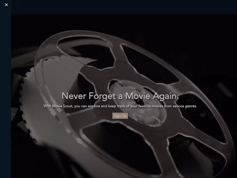 Cover image for Movie Scout (Personal project)
