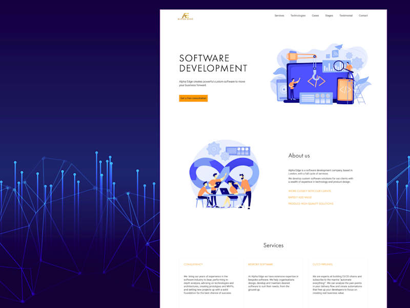 Cover image for Alpha Edge | Figma design | Landing