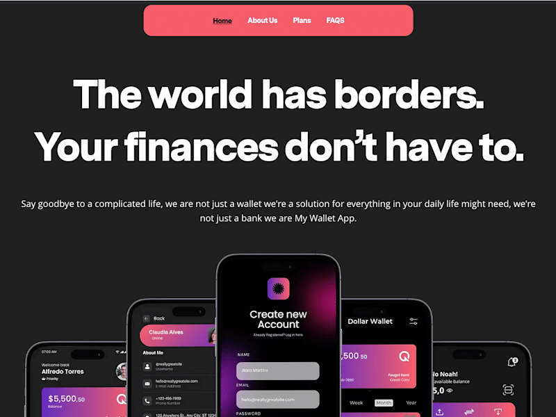 Cover image for My Wallet - Fintech LANDING PAGE