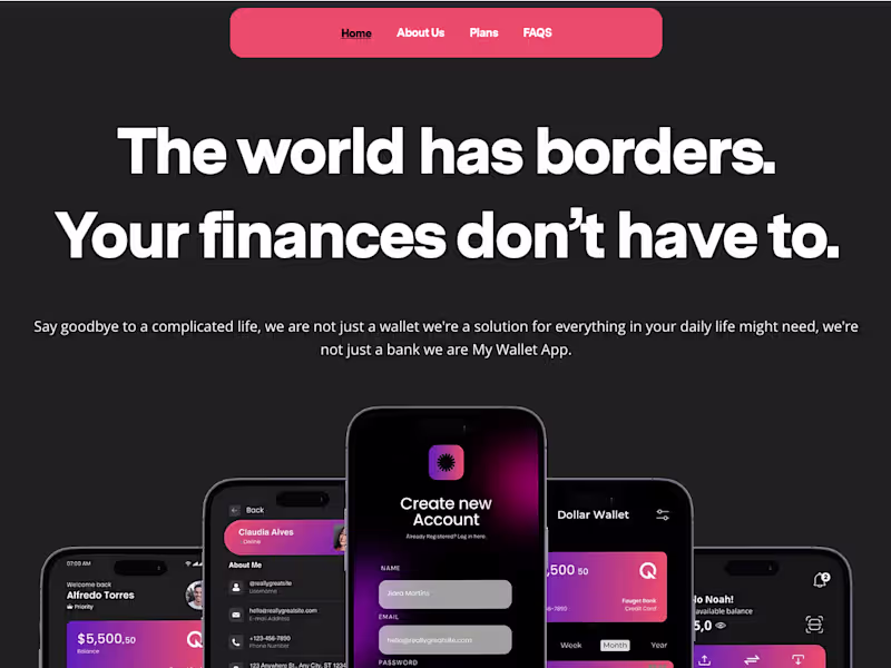Cover image for My Wallet - Fintech LANDING PAGE