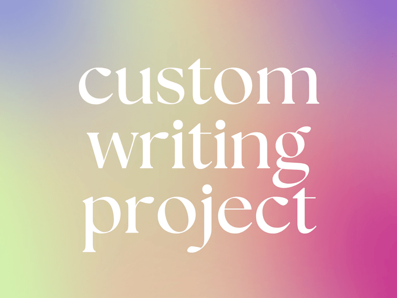 Cover image for custom writing project ✏️