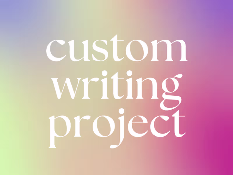 Cover image for custom writing project ✏️