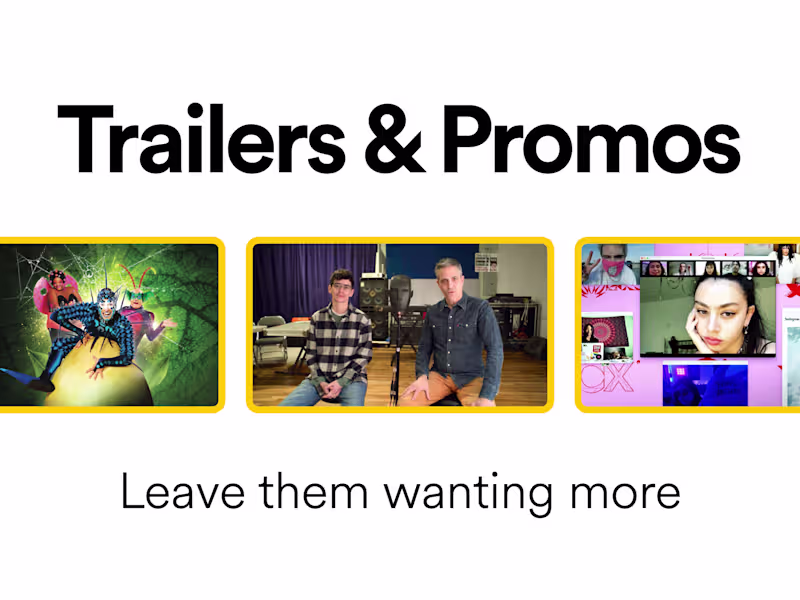 Cover image for Trailers & Promos ✦ Leave them wanting more ✦ Video Editing